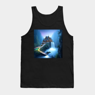 Tiny Houses Nestled Among Waterfalls Tank Top